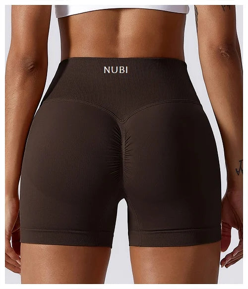 DARK BROWN SCRUNCH SHORTS