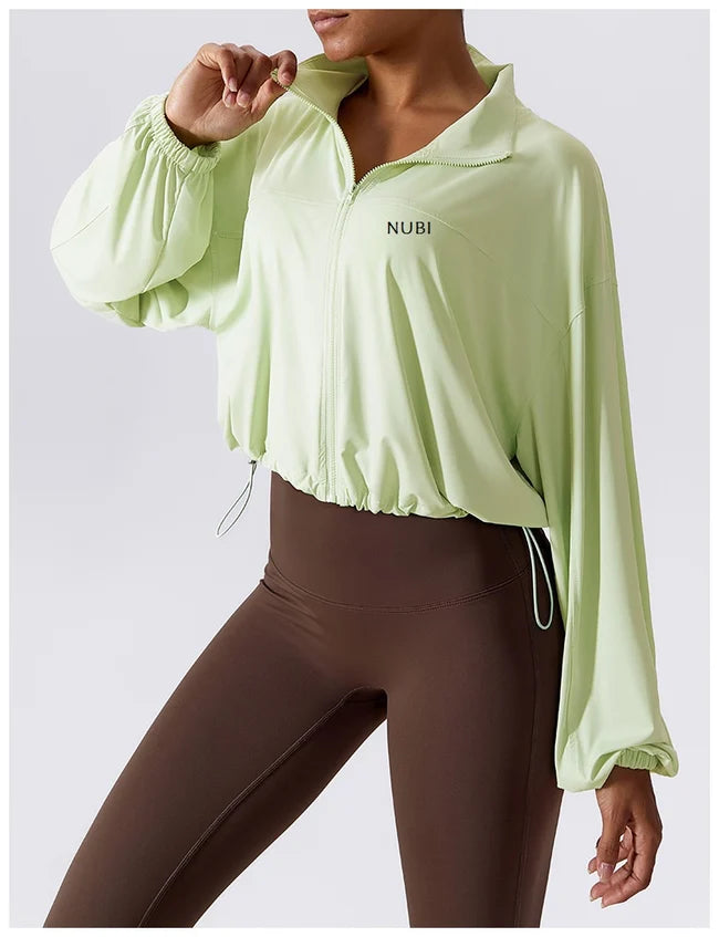 MINT GREEN CROP JACKET