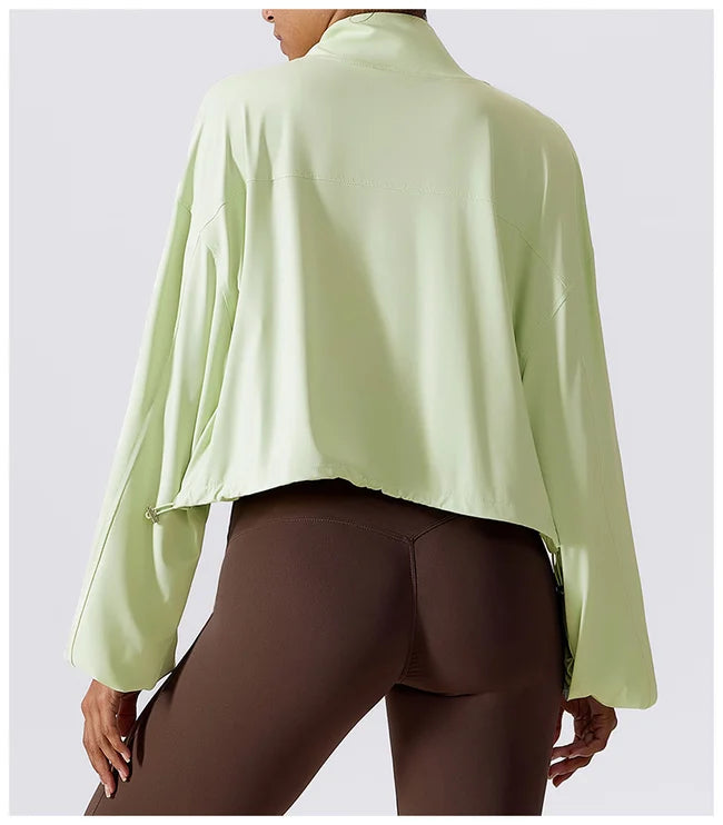 MINT GREEN CROP JACKET
